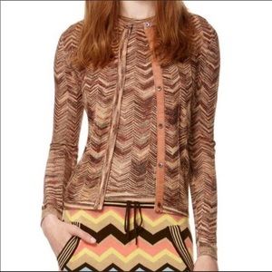 MISSONI for Target Metallic Chevron Sweater Cardigan